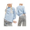 thumbnail image 2 of Gupgi Women's Striped Pullover Spring Loose Sweatshirt Casual Long Sleeve Crew Neck Tops, 2 of 7