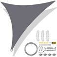 thumbnail image 3 of Toldo de vela de sombra triangular de 5/3,6/3/2 m, impermeable, con protección contra rayos UV del 98 %, con cuerda gratis para jardín, patio, pérgola, cenador, 3 of 5