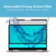 thumbnail image 2 of Filtro de pantalla de privacidad extraíble, lavable, reutilizable, antirreflejo, protector Abanopi Película de pantalla, 2 of 6