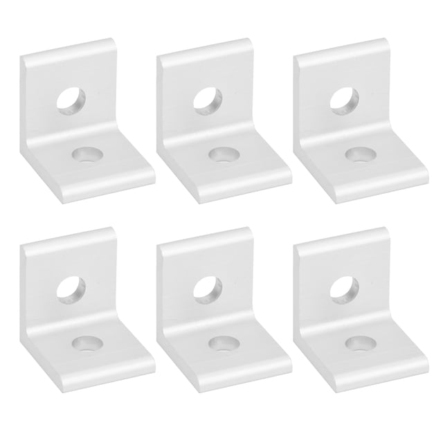 10 Soportes de Esquina en forma de L, de aluminio, para fijar estantes en forma de l, conectores de Esquina de 90 grados para una fiJación y conexión cómodas. Tratamiento