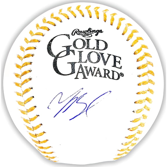 Mookie Betts Autographed Official Gold Glove Logo MLB Baseball Los Angeles Dodgers Beckett BAS QR 218697