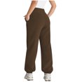 thumbnail image 6 of hotojiny Fall Womens Sweatpants Elastic Waisted V Crossover Joggers Baggy Athletic Trousers with Pockets, 6 of 6