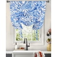 thumbnail image 2 of Paisley Flower Ethnic Style Window Curtain for Living Room Roman Curtains for Kitchen Cafe Tie Up Short Drapes, 2 of 5
