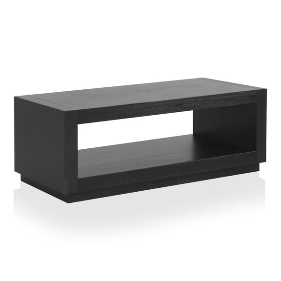 Furniture of America Robbs Modern Bottom Shelf Coffee Table, Black