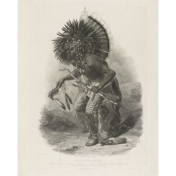 Print: Pehriska-Ruhpa Monnitarri Krieger Im Auzuge Des Hundetanzes =