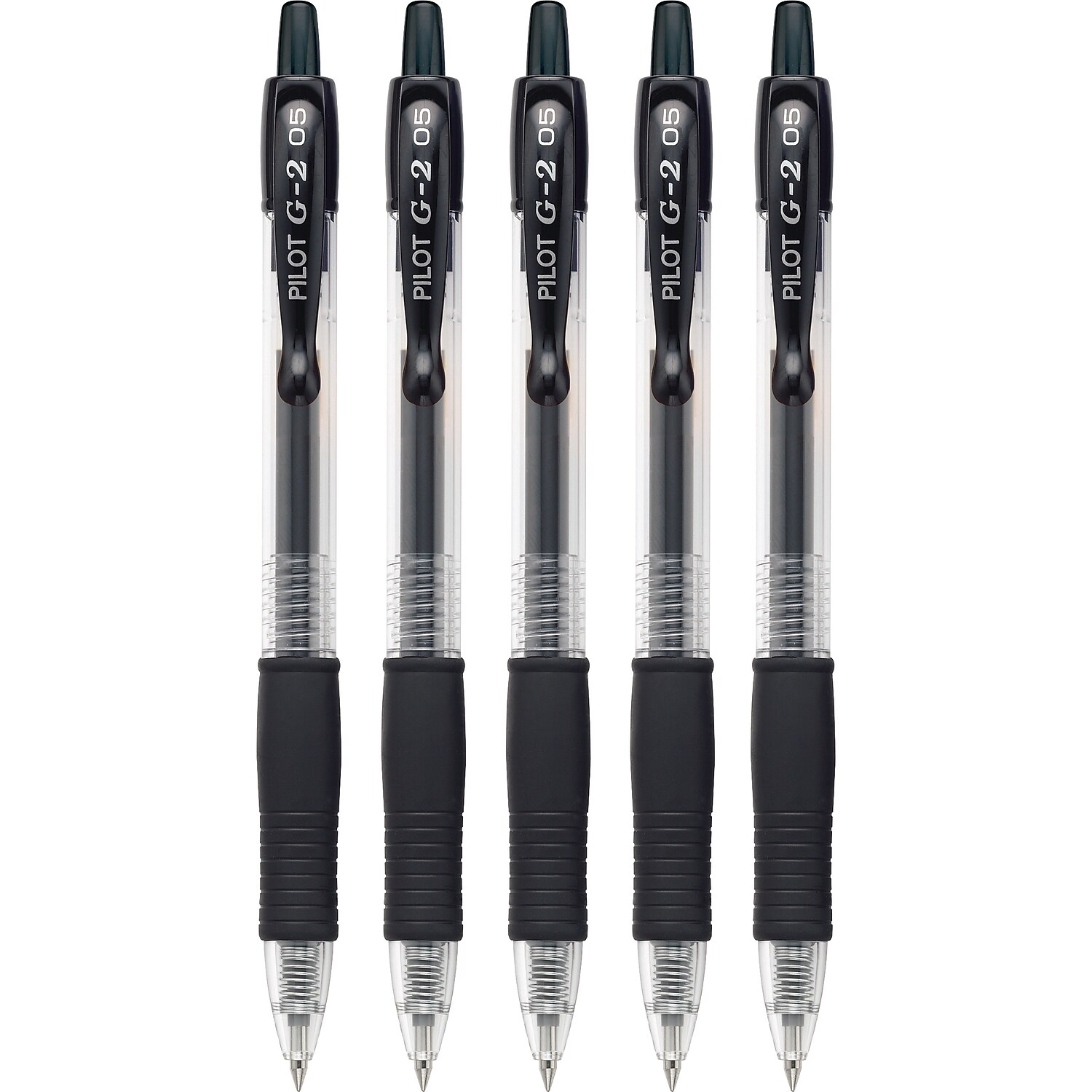 Pilot G2 Premium Retractable Gel Ink Rolling Ball Pens, Extra Fine Point, Black, 5 Count - image 2 of 7