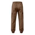 thumbnail image 7 of SGFCWSX Boys Cargo Jogger Pants, Tapered Cuff Elastic Waist Casual Trousers with Pockets for Outdoor School Everyday Brown Size 5T, 7 of 7