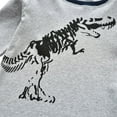 thumbnail image 4 of Bjutir Toddler Baby Boys Pajamas Kids 2 Piece Pj'S Long Sleeve Dinosaur Sleepwear Clothes Set Outfits Light Gray Size 3-4 Years, 4 of 7