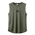 thumbnail image 4 of Caqnni Men's Gym Tank Tops Workout Muscle Tee Sleeveless Fitness Bodybuilding T Shirts Cool Summer Beach Vacation XL,AG, 4 of 7