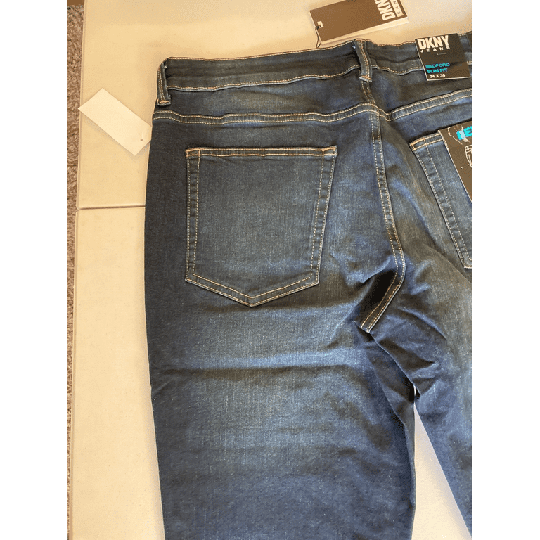 DKNY Men's Bedford Slim Fit Jeans in Blue Mountain-Size 30/32