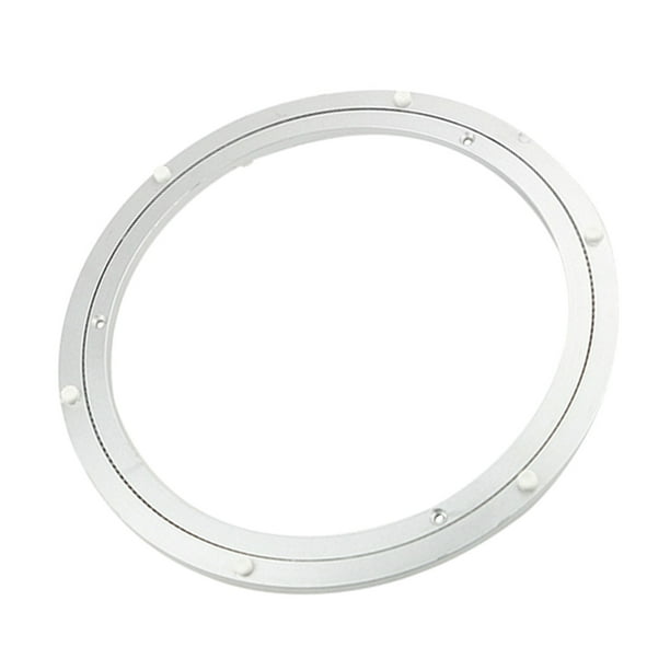 Base giratoria redonda de aleación de aluminio blanco plateado 12 pulgadas