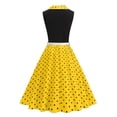 thumbnail image 6 of Gamivast Midi Dresses for Women 1950S Retro Polka Dot Vintage Dress Sleeveless Cocktail Prom Swing Lapel Collar Dresses with Blet Wedding Guest Wear, 6 of 6