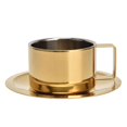 thumbnail image 2 of Taza De Café, Diseño De Moda, Juego De Tazas De Café, Seguro, Confiable, Duradero, Usable, Dorado, Decorativo Para Interiores, Exteriores, Hogar, 2 of 7