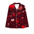 thumbnail image 6 of Iyufng Womens Pajama Sets Long Sleeve,Valentine's Day Pajama Sets for Women Plus Size,Sleepwear Sets,2 Piece Womens Plus Loungewear with Pockets V-Neck Valentines Love Heart Pjs S-XXXL, 6 of 7