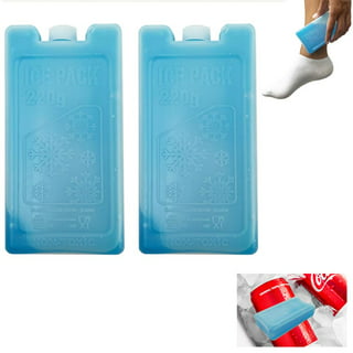 Cool Gear 4-Pack Fat Ice Pack | Reusable Ice Blocks for Lunch Box, Coolers,  & More | BPA Free with Non-Toxic Freezer Gel | Keeps Food Cold & Fresh