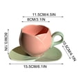 thumbnail image 2 of HongHeng Ceramic Tea Cup and Saucer Set, 3D Hand-Painted Flower Coffee Mug, Gift for Women - Tulip, 2 of 5
