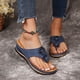 thumbnail image 1 of Chanclas de verano para mujer, zapatillas con tacón de cuña, sandalias, chanclas informales, zapatos de mujer Wmkox8yii  ytu4463, 1 of 9