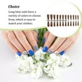 thumbnail image 4 of Xingzhi Fake Nail Set French Style Scratch Resistant Press-on Fingernails Full Cover Removable Trimble Adjustable Manicure Stickers Type 12, 4 of 6