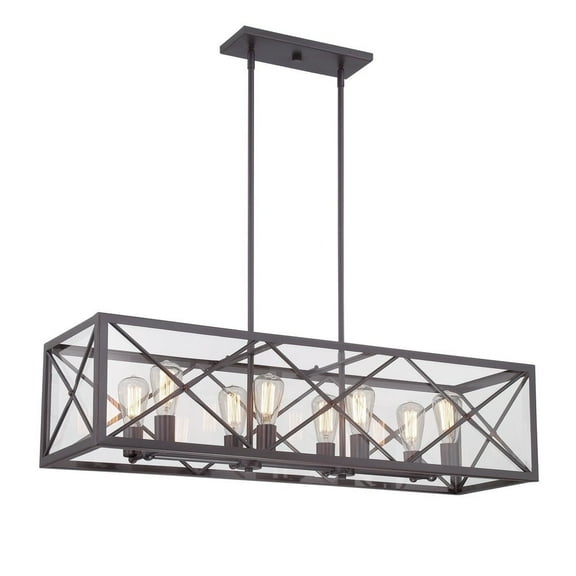 87338-SB-Designers Fountain-High Line - Eight Light Linear Chandelier
