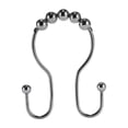 thumbnail image 1 of Moins de 10 Crochets 12 Pcs Crochets de Rideau de Douche Anneaux de Rideau de Douche Rouleau en Acier Inoxydable Antidérapant Double Crochets de Douche pour Rideau Rideaux de Douche de Salle de Bain, 1 of 8