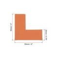 thumbnail image 2 of Uxcell 5s Location Marking Corner 2x2x0.8" 15 Pack L Shaped Floor Marker for Table, Desk, Floor, Orange, 2 of 5