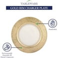 thumbnail image 2 of Authentic Gold Leaf Round 13 " Glass Charger Plate, 2 of 3