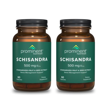 Prominent Nutrition Schisandra, Supplement for Liver & Stress Support, No Artificial Colors, Non-GMO, Vegan & Gluten-Free - 2pack