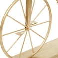 thumbnail image 4 of 17" x 15" Gold Metal Bike Sculpture, by DecMode, 4 of 9