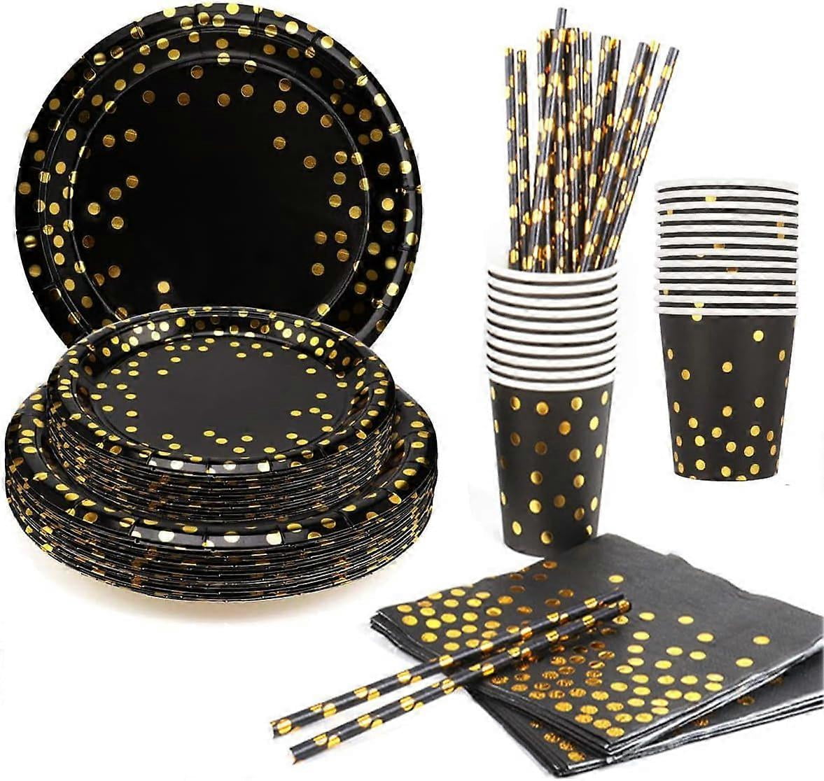 Platos desechables, 80 platos de papel, 8 colores diferentes, vajilla ...