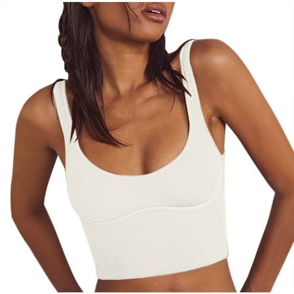 Y2K Tank Top Sevevn Women's Fashion Casual Spring Summer Solid Color Camisoles Round-Neck Camisoles Compression Tank Tops For Women