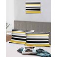 thumbnail image 5 of Yellow Black Stripe Pillow Covers Standard Size 2 Pack, Modern Abstract Art Coarse Striped Soft Bed Throw Pillowcases Breathable Cooling Long Lumbar Body Pillow Sham Cover for Bed Sofa 20''x26'', 5 of 7