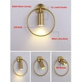 thumbnail image 3 of AMERTEER Lighting Brass Modern Wall Mounted Light ​-Light Mid Century Circle Wall Sconces Bedroom Decor Hallway Light, 3 of 6
