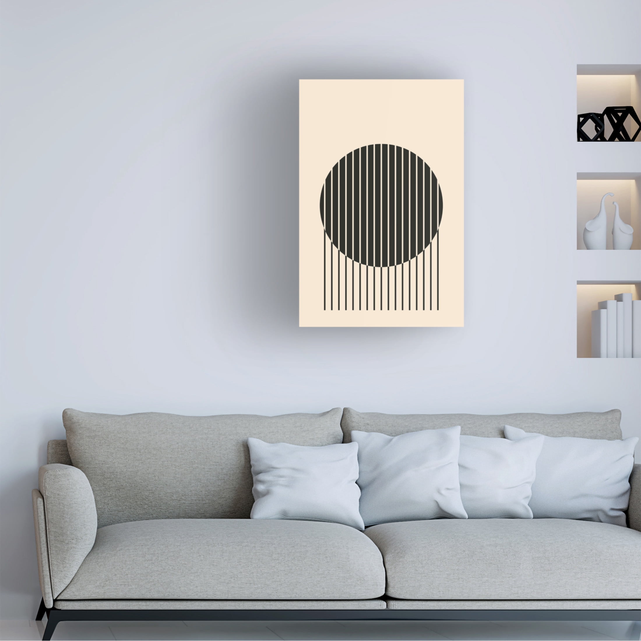 Trademark Fine Art jay stanley  Minimal Circle Vibes 1 Canvas Wall Art