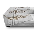 thumbnail image 3 of Prehistoric Country Soft Flannel Fleece Throw Blanket, Western Stars Scroll Design Ornate Swirls Antique Print, Cozy Plush for Indoor and Outdoor Use, 60" x 80", Brown Pale Coffee, by Ambesonne, 3 of 6