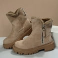 thumbnail image 6 of Thick Plush Snow Boots Women Faux Suede Non-slip Winter Shoes, 6 of 10