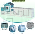 thumbnail image 3 of Aukfa 122" Large Chicken Coop Wood Chicken Run Cage w/ Nest Box&Free-range Door for Outdoor, Backyard, 3 of 9