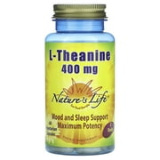 Nature's Life L-Theanine, 400 mg, 60 Vegetarian Capsules (200 mg per Capsule)