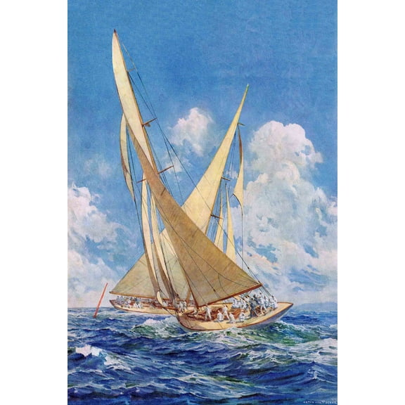 Marmont Hill "Sailboats" Painting Print on Canvas
