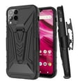 thumbnail image 3 of For T-Mobile Revvl 6 PRO Case Holster Belt Clip Kickstand Design Phone Cover With Free Tempered Glass Screen Protector - Black, 3 of 5