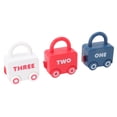 thumbnail image 4 of Cerraduras de aprendizaje para niños, candado de aprendizaje deslizable con forma de coche con llave, rompecabezas, juguete de educación temprana, regalo para niño y niña, 4 of 12