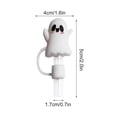 thumbnail image 6 of WYBXZ 5Pcs Halloween Straw Covers Cap, 10mm Straw Sets, Ghost, Pumpkins, Cats Reusable Portable Drinking Straw Tips Lids, for Carnival Party Decorations, Themed Party Straws, 6 of 11
