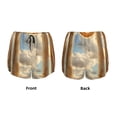 thumbnail image 3 of Balery Golden Drapes Pillars Clouds Pantalones cortos deportivos para mujer con forro y dos bolsillos, elásticos, para entrenamiento, gimnasio, yoga-Medium, 3 of 7