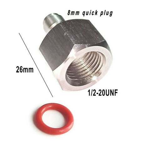 

BAMILL Paintball PCP 12g Refillable CO2 Cartridge with 8mm Male Quick Disconnect Plug