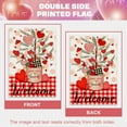 thumbnail image 5 of Valentines Day House Flag 28x40 Inch Double Sided Welcome Love Hearts Tree Floral Watercolor Checkered Outside for Rustic Anniversary Holiday Yard Outdoor Decoration, 5 of 6