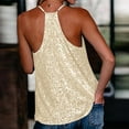 thumbnail image 5 of Wdgfv Womens Tank Tops Casual Fashion V Neck Strappy Sequin Sparkle Shimmer Camisole Sleeveless Tanks Tops, 5 of 7