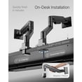 thumbnail image 4 of monTEK Bras de Moniteur de Luxe jusqu'à 40 Pouces Supporte 26,4 Lb Écrans Incurvés Aluminium Mouvement Complet Réglable Support de Moniteur Simple avec Pince/passe-Fil Bureau m, 4 of 9