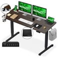 thumbnail image 1 of MotionGrey - Ergo2 Adjustable Electric Standing Desk with Memory Settings - 55" x 24" Dark Brown Top Black Frame - Ergonomic Desk for Home and Office, 1 of 8