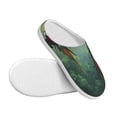 thumbnail image 3 of Wukai Flying Parrots In Jungle Print Women's Indoor Bedroom Slipper Slip On Shoes, Unisex House Shoes with Anti-Skid Sole for Men, Gift for Women Men-35/36, 3 of 7