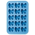 thumbnail image 3 of Cook with Color Silicone Ice Cube Mold Tray, 15-Cavity Americana Bow-Shaped Ice Molds, Patriotic, Light Blue, 3 of 5