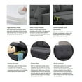 thumbnail image 4 of Alexent L-Shaped Sectional Sofa with Pull-Out Sleeper & Storage Recliner, Dark Gray Sofa for Living Room, 4 of 21